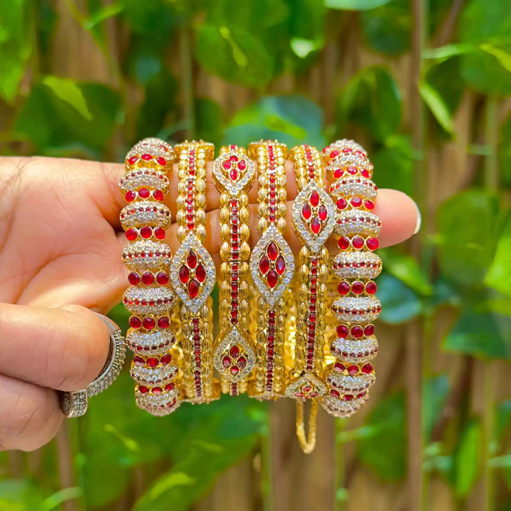 Gold plated premium zircon bangles