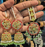 Noratan jhumki with teeka
