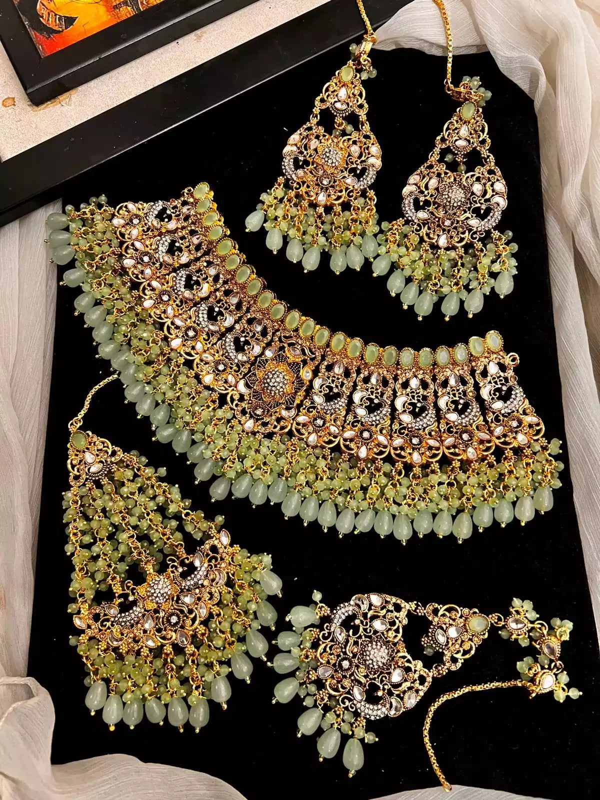 Handmade heavy bridal set