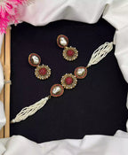 Handmade mother pearl choker set