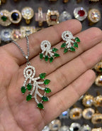 Zircon pendant set with studs