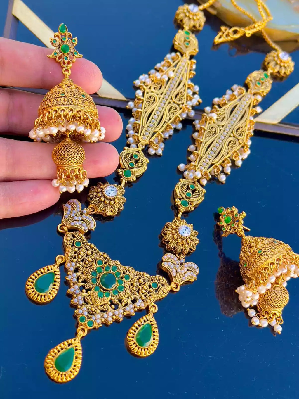 Egyptian set with jhumki earrings