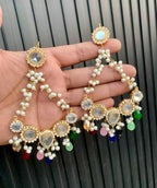 Kundan heavy earrings