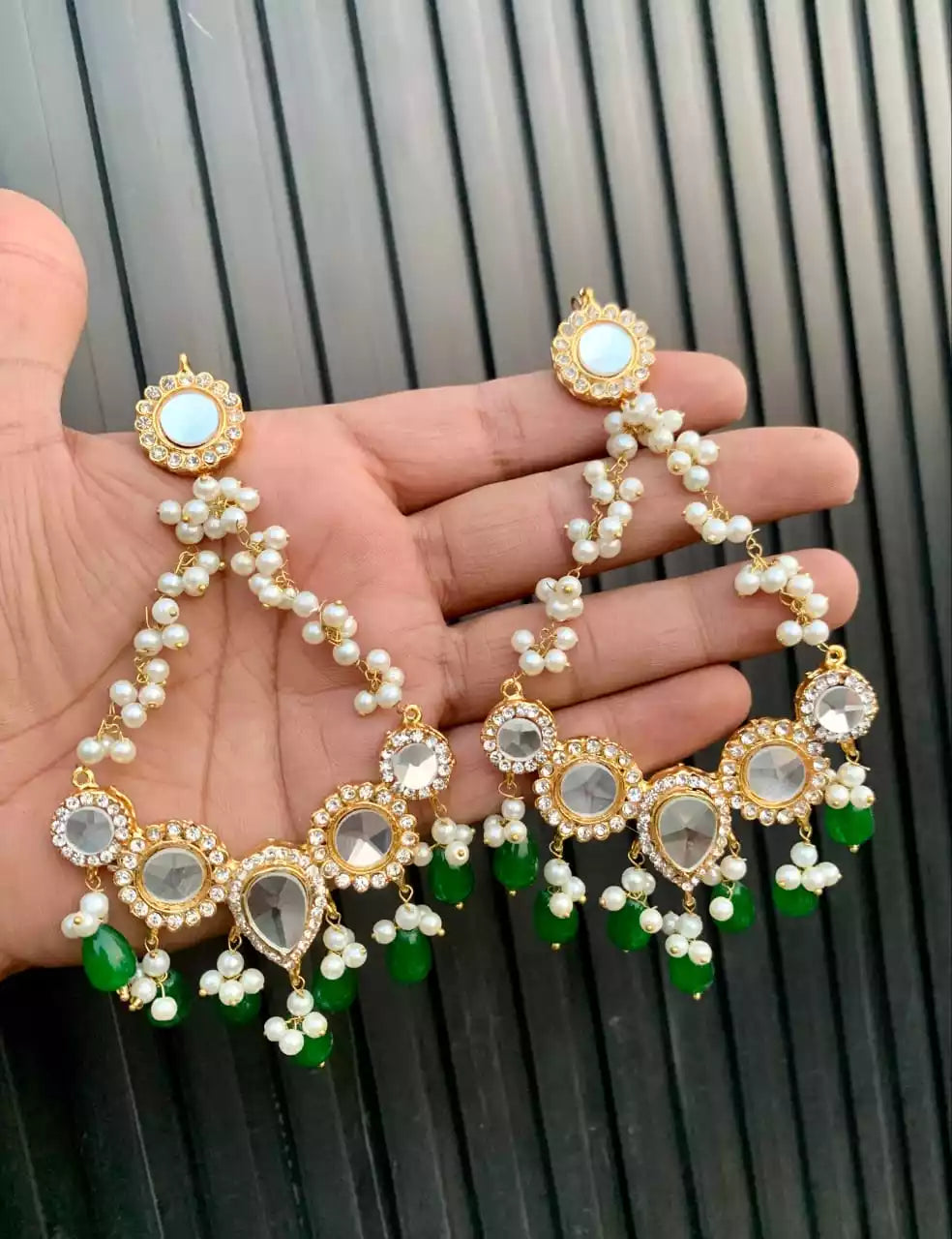 Kundan heavy earrings Main image