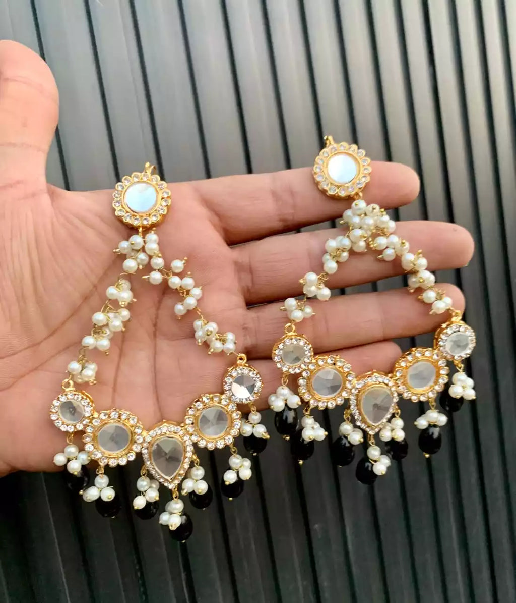 Kundan heavy earrings