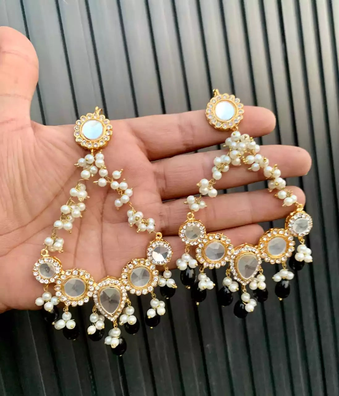 Kundan heavy earrings
