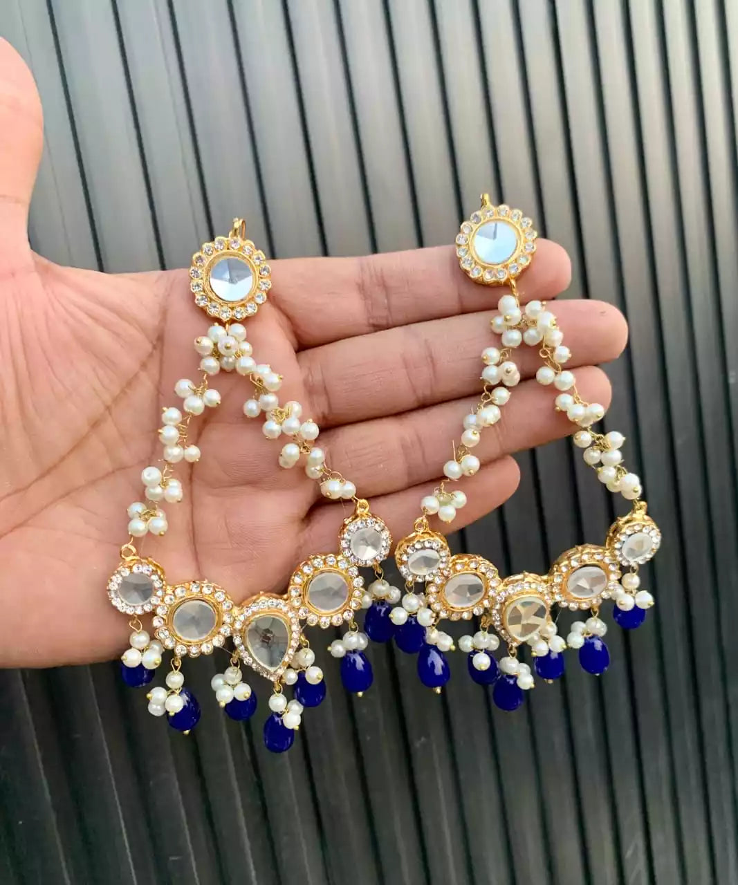Kundan heavy earrings