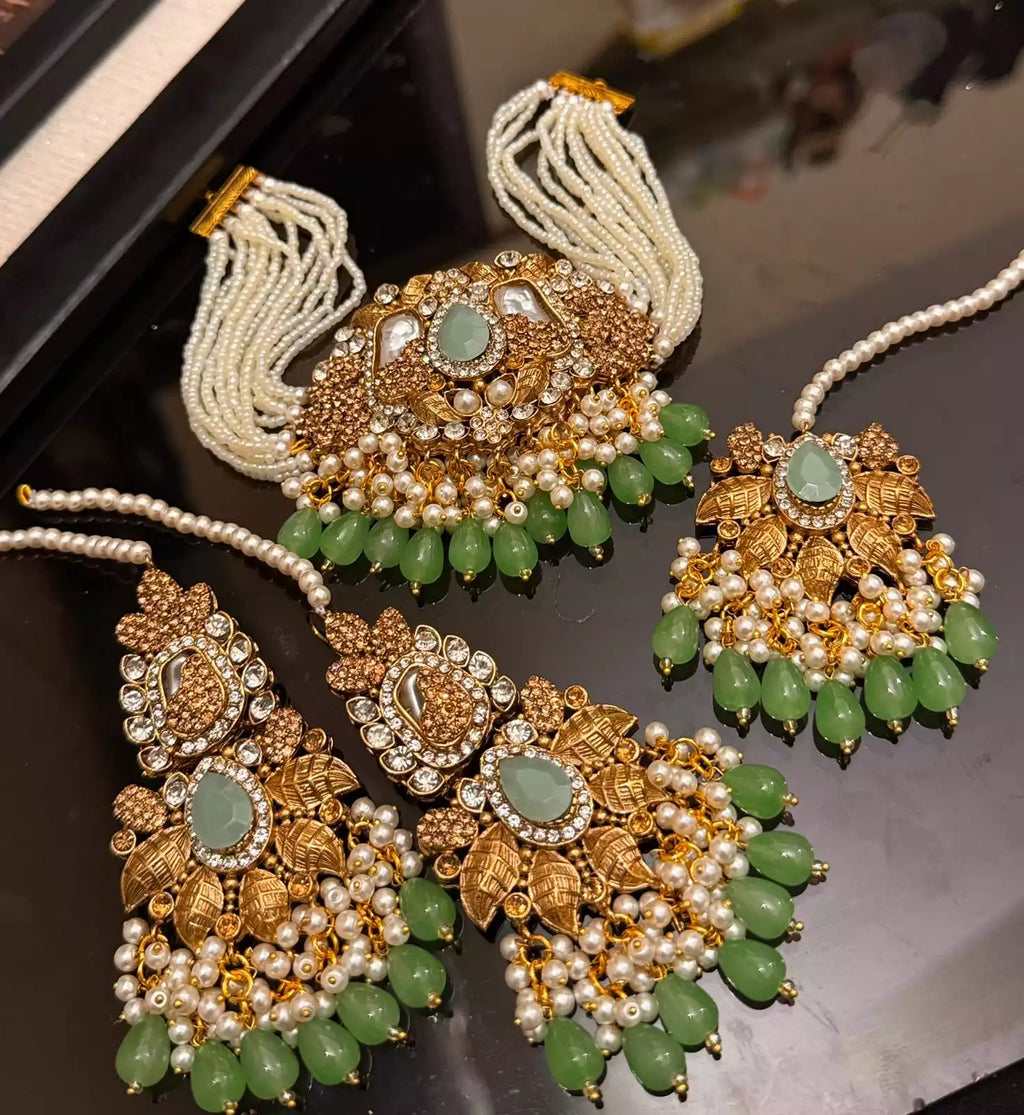 Handmade designer choker set