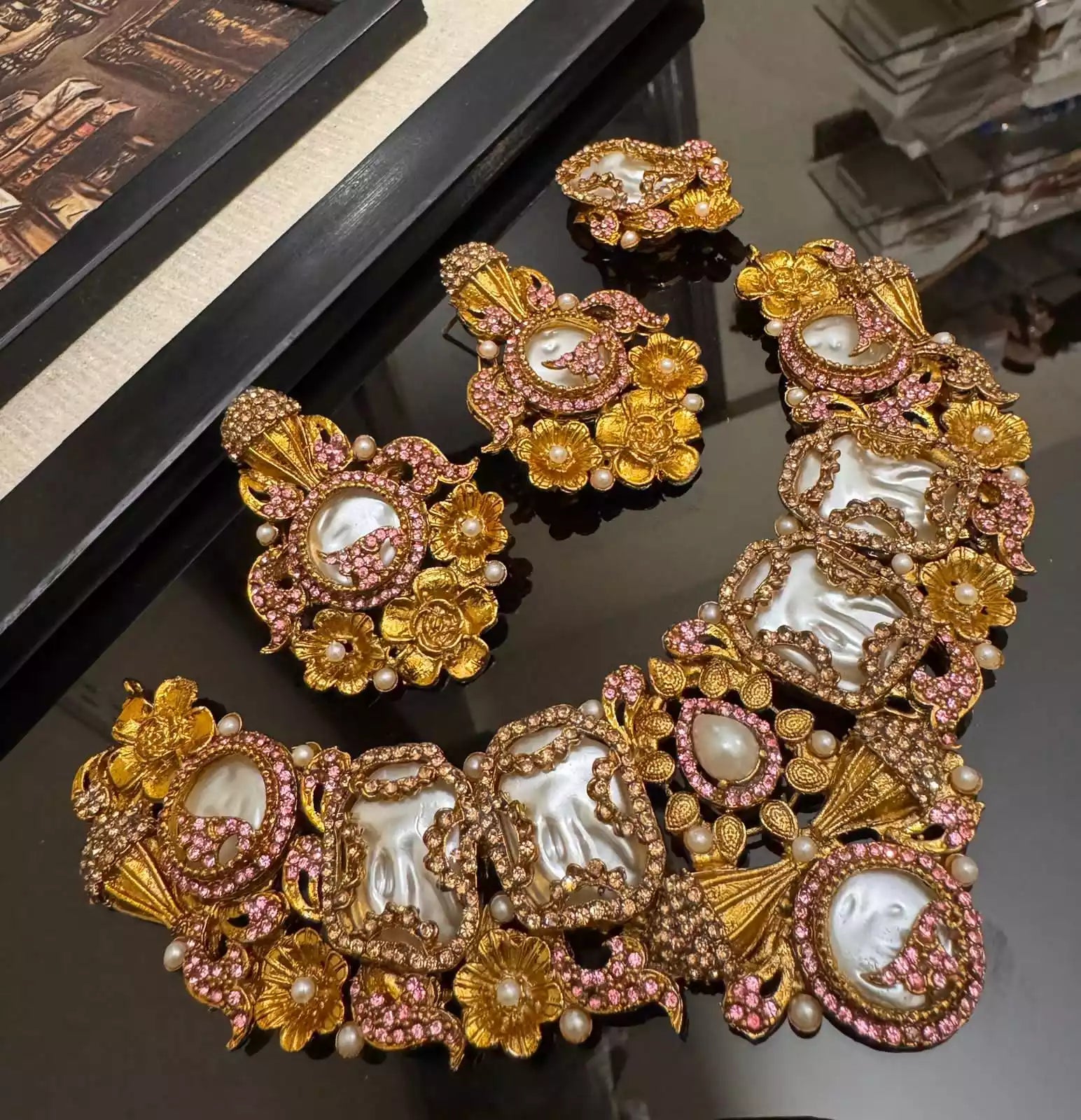 Heavy MOP necklace set