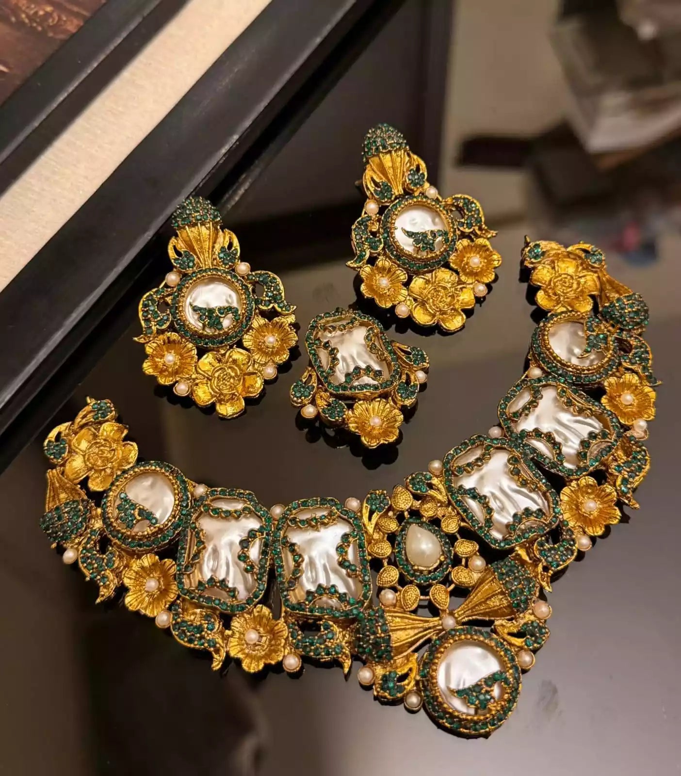 Heavy MOP necklace set