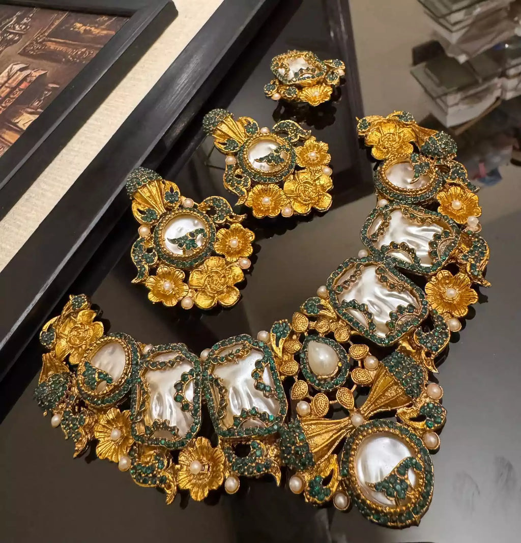 Heavy MOP necklace set