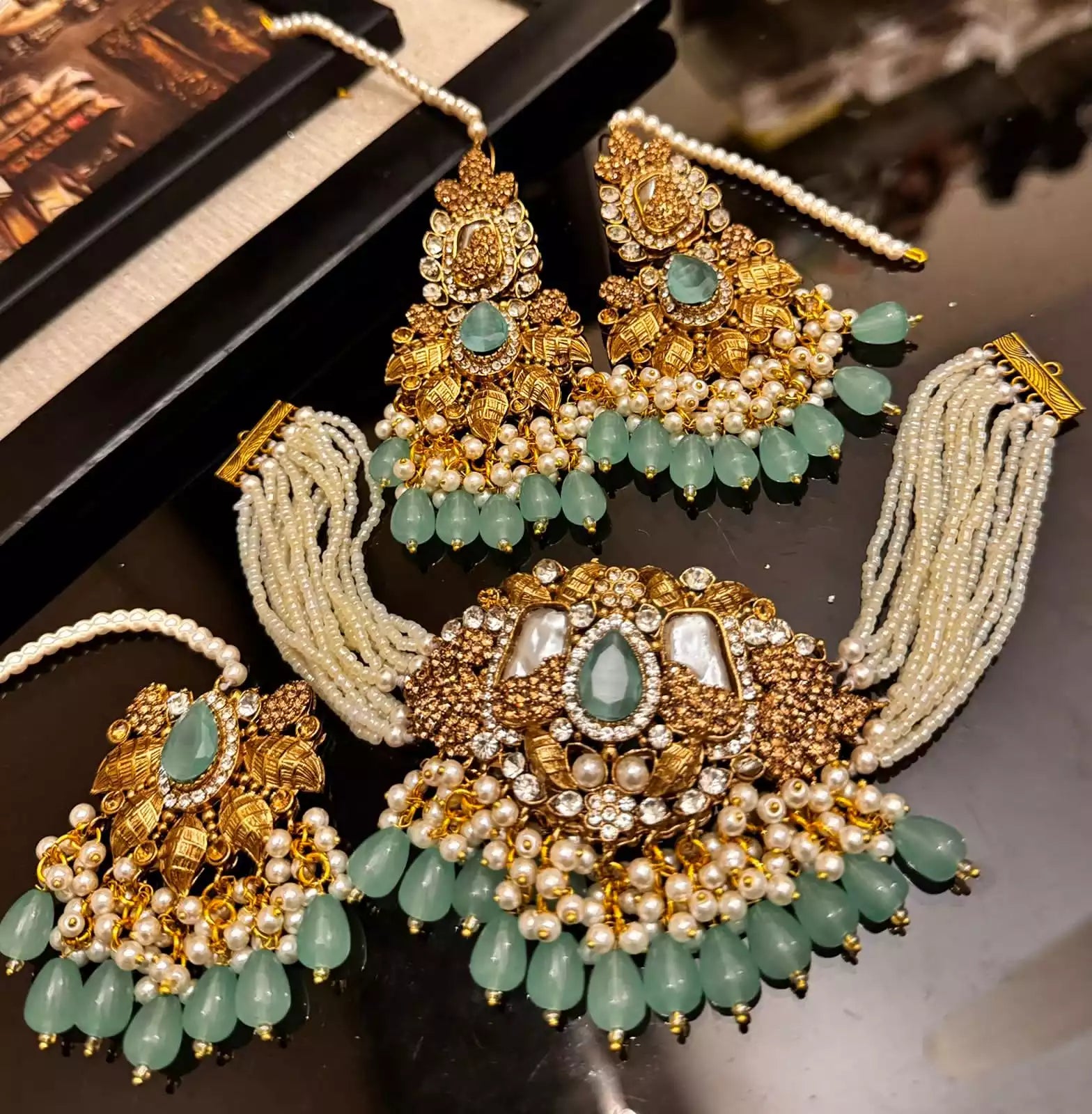 Handmade designer choker set