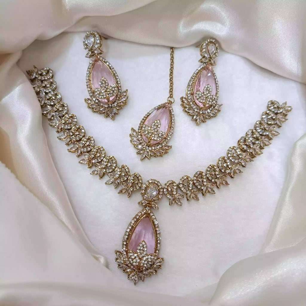 Zircon necklace set