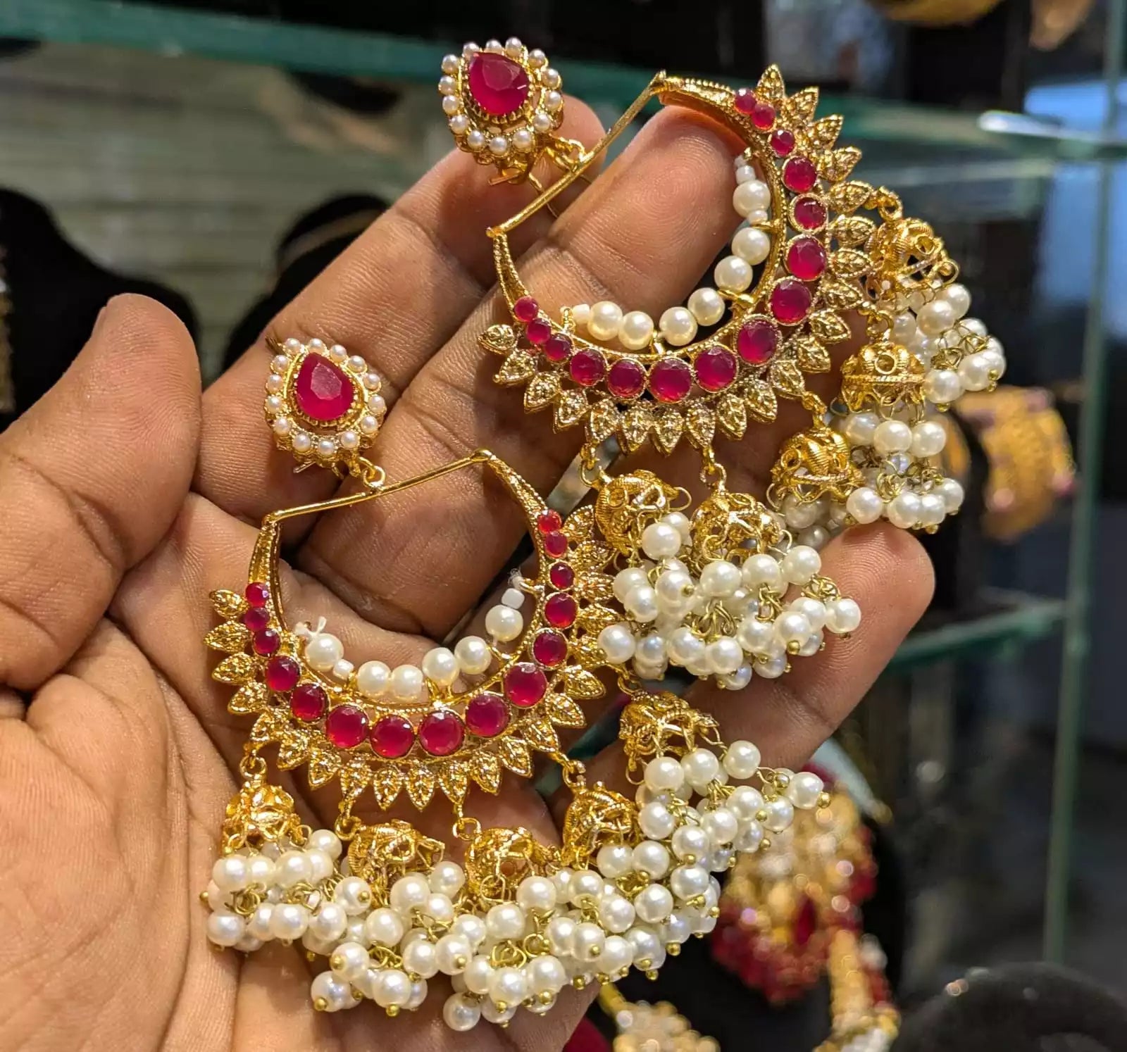 Hyderabadi jhumki earrings