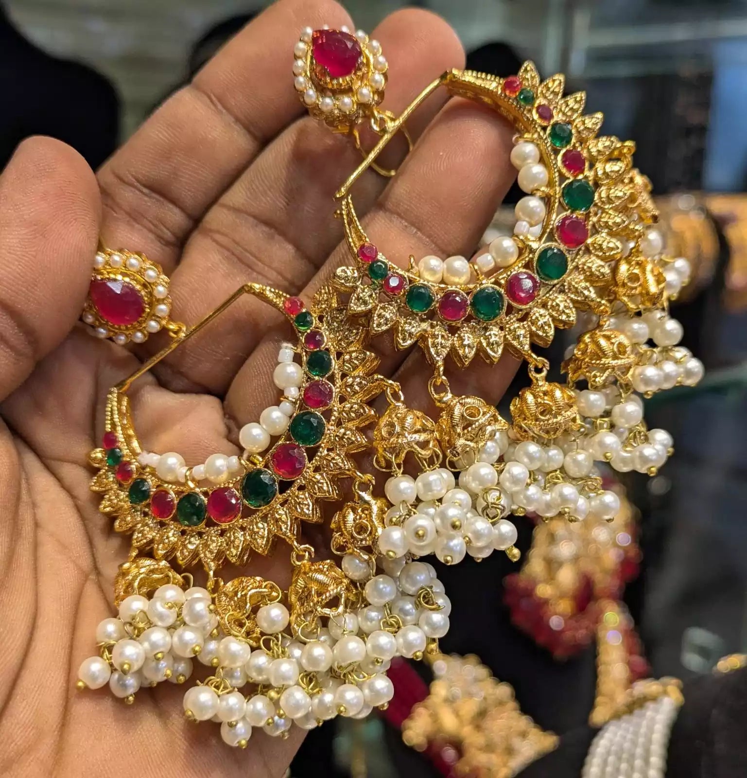 Hyderabadi jhumki earrings Main image