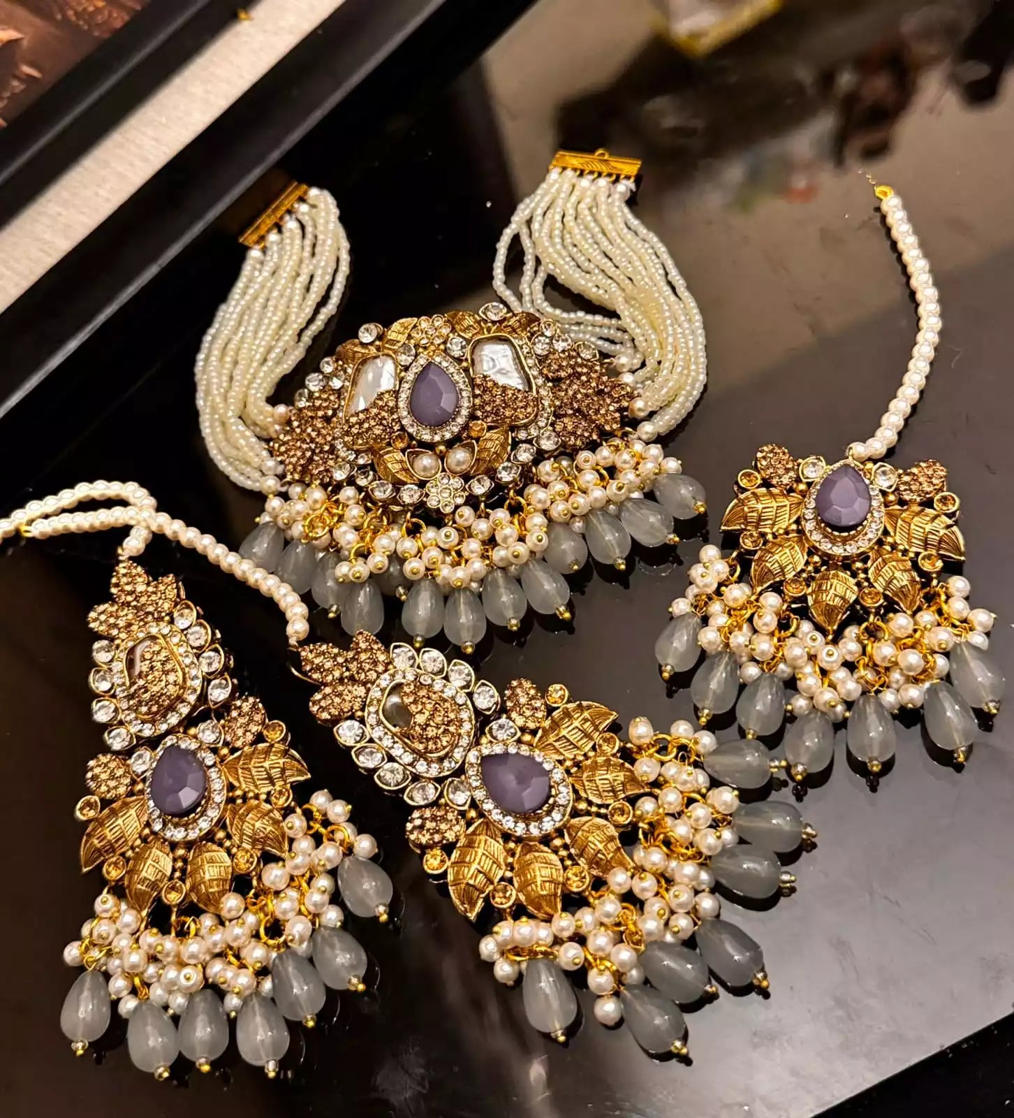 Handmade designer choker set