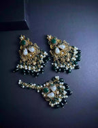 Stylish earrings with teeka