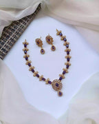 Indian zircon necklace set