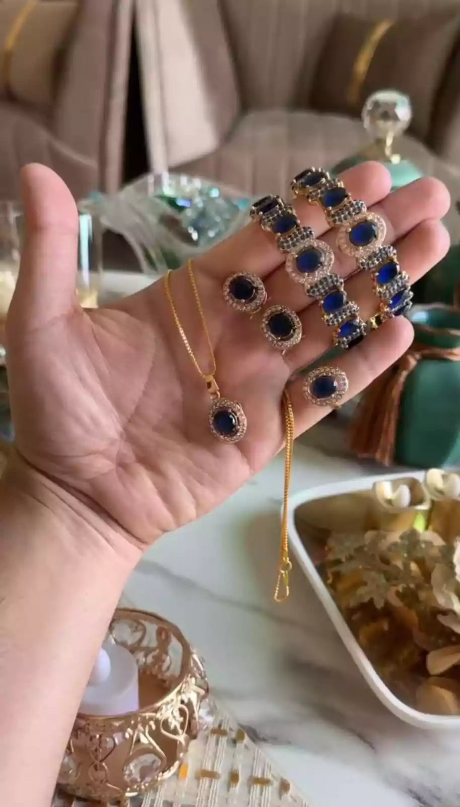Zircon combo set with bangles