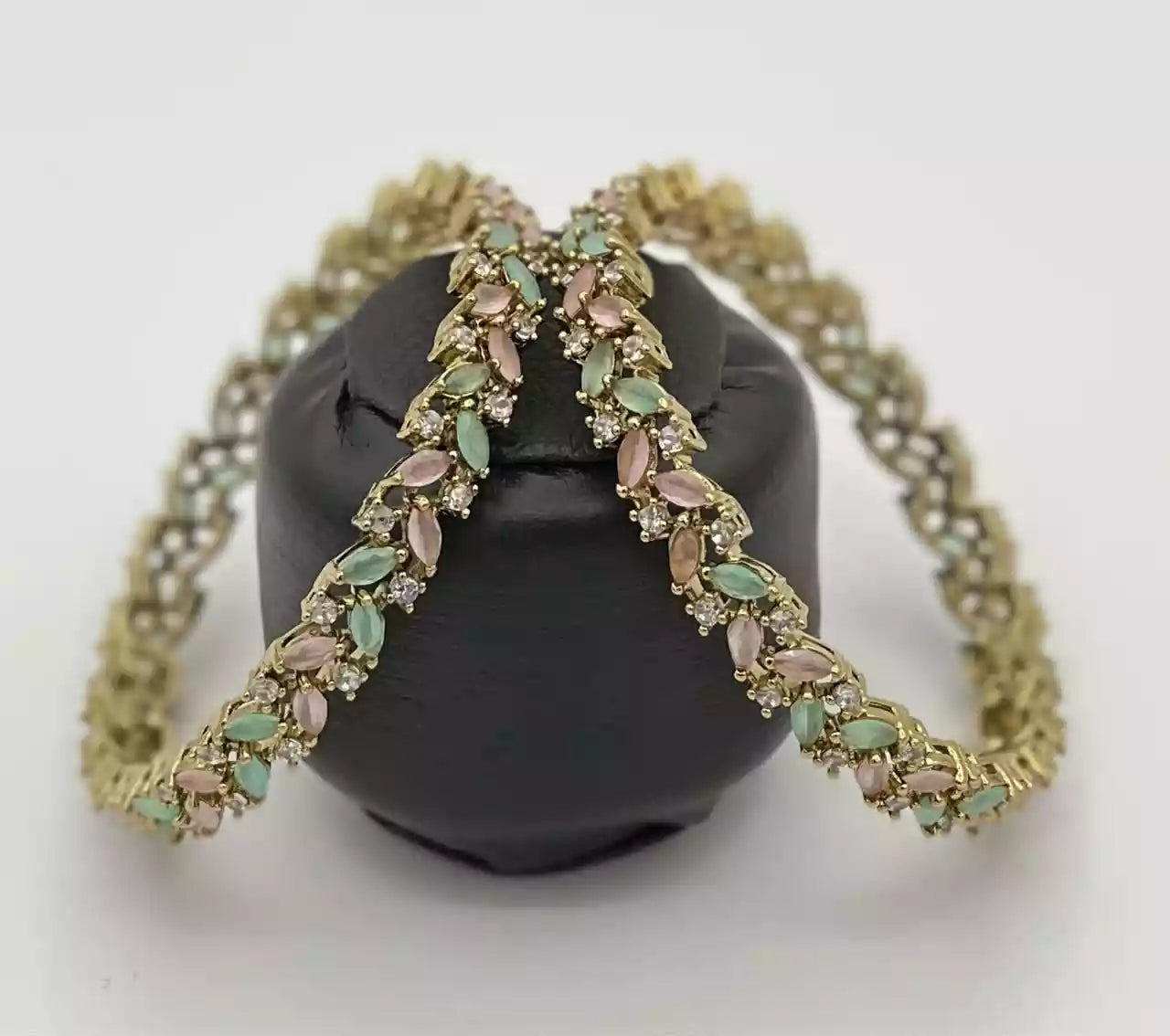 Zircon bangle pair