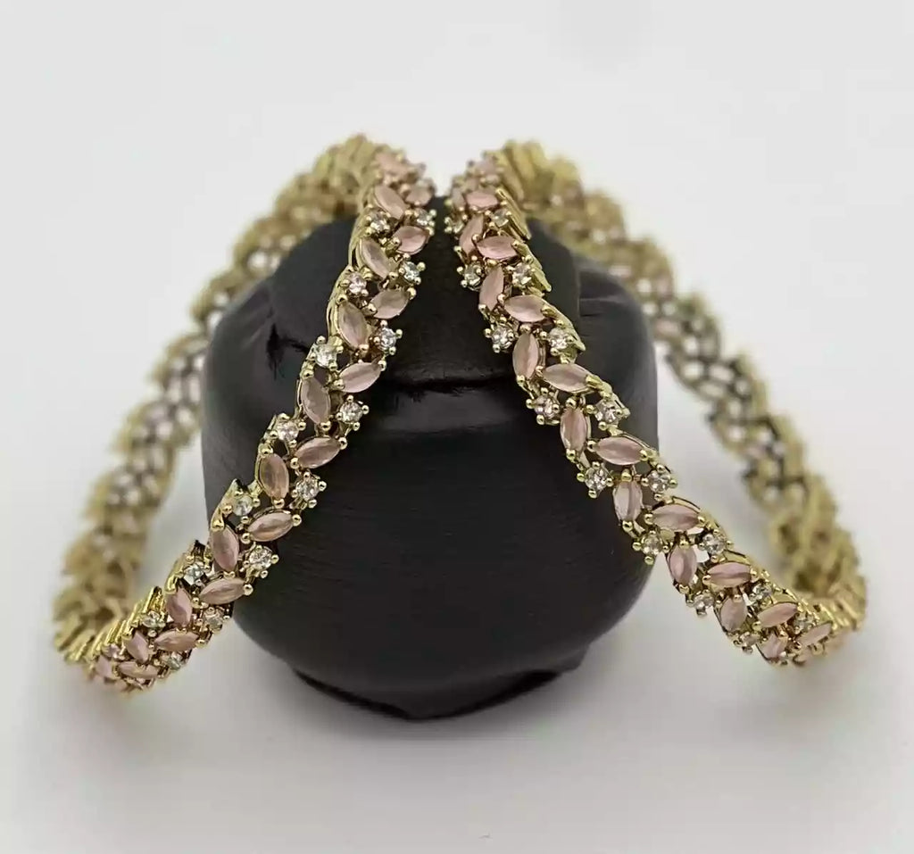 Zircon bangle pair