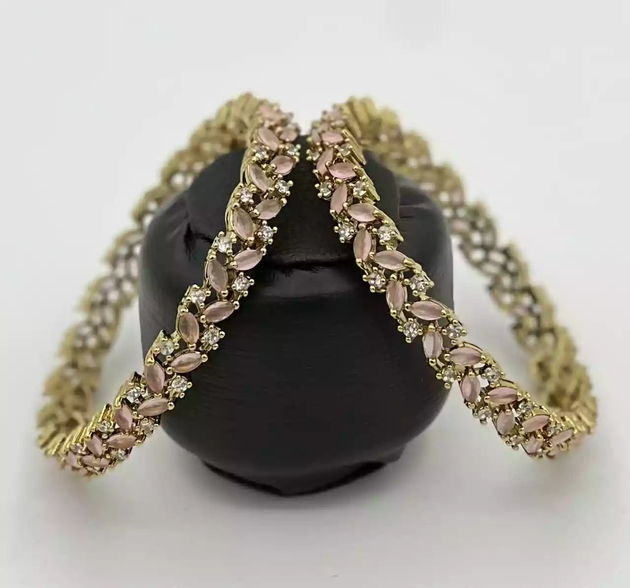Zircon bangle pair