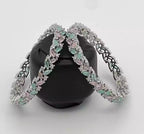 Zircon bangle pair