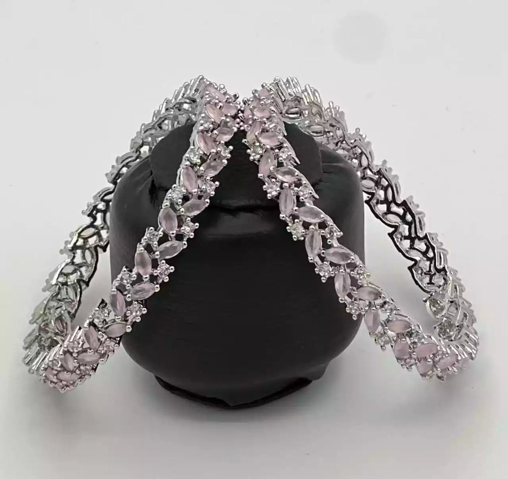 Zircon bangle pair