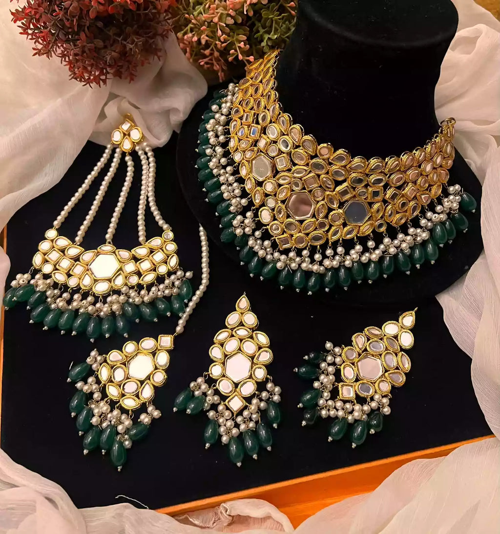 Sheesh kundan bridal set