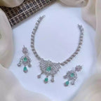 Indian zircon necklace set