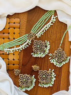 Pearl choker set with teeka