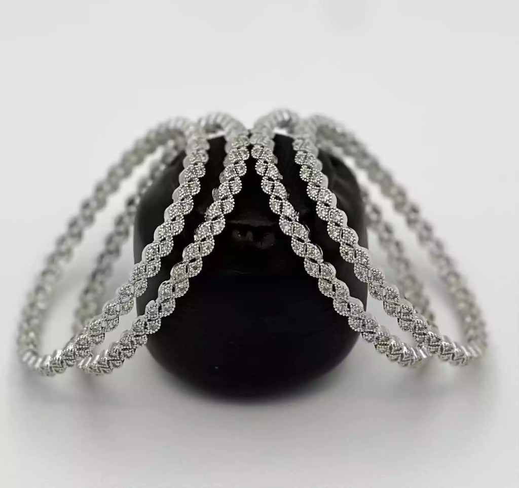 Zircon 4pcs bangle set