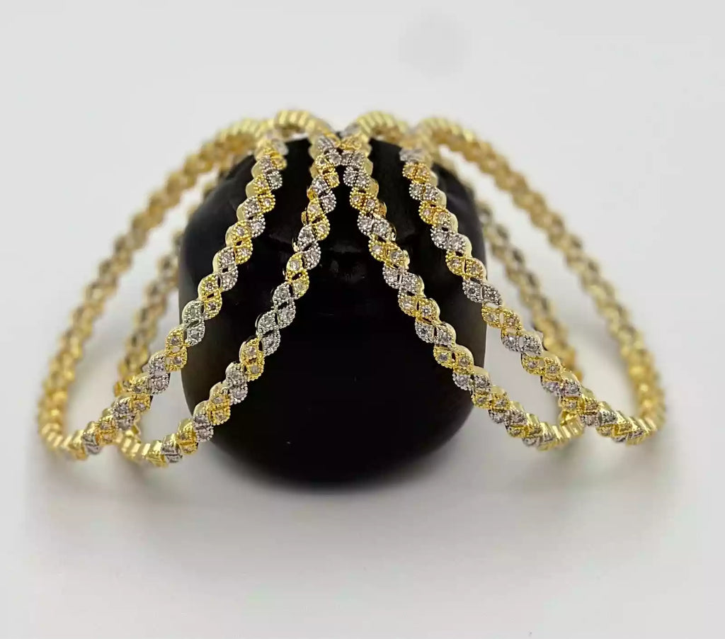 Zircon 4pcs bangle set