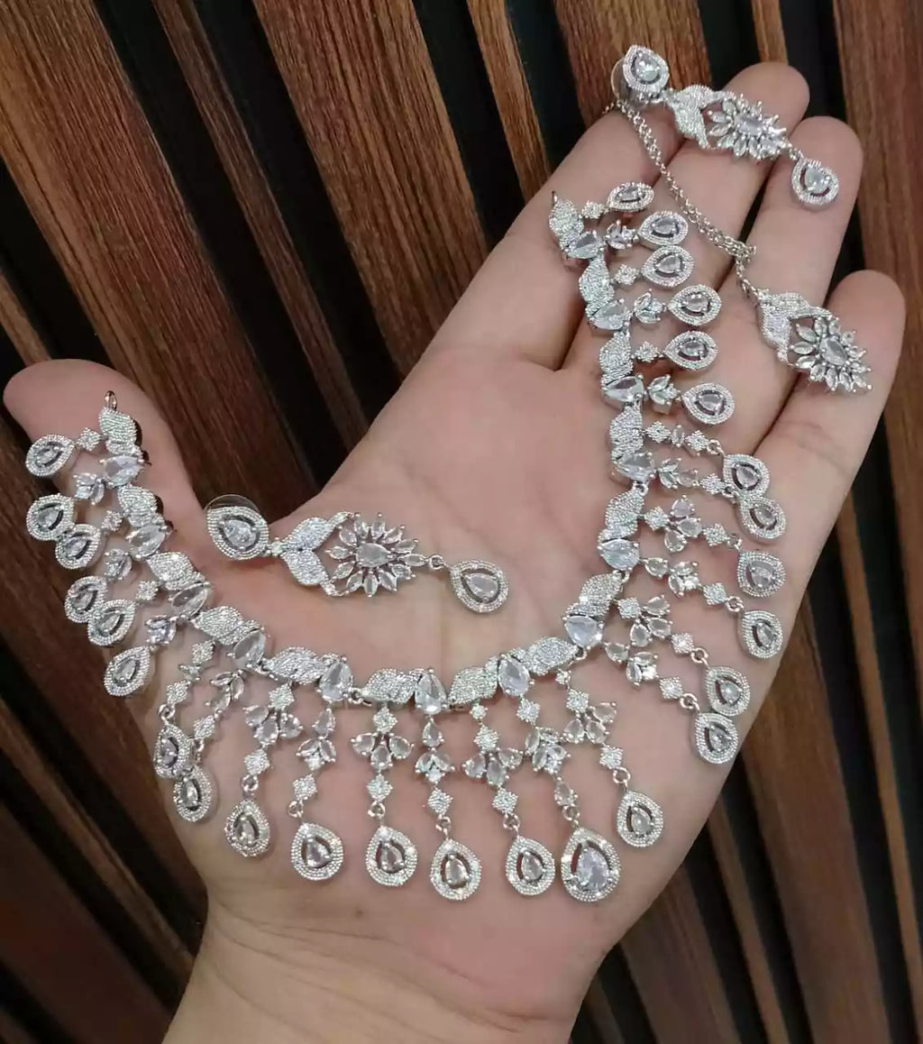 American diamond bridal set