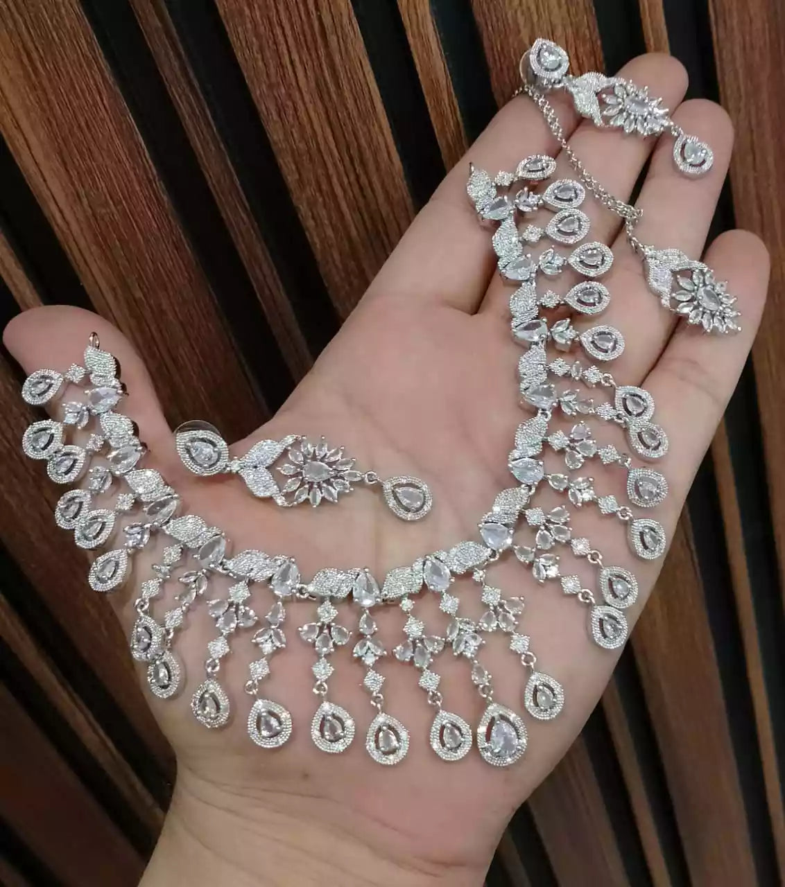 American diamond bridal set Main image