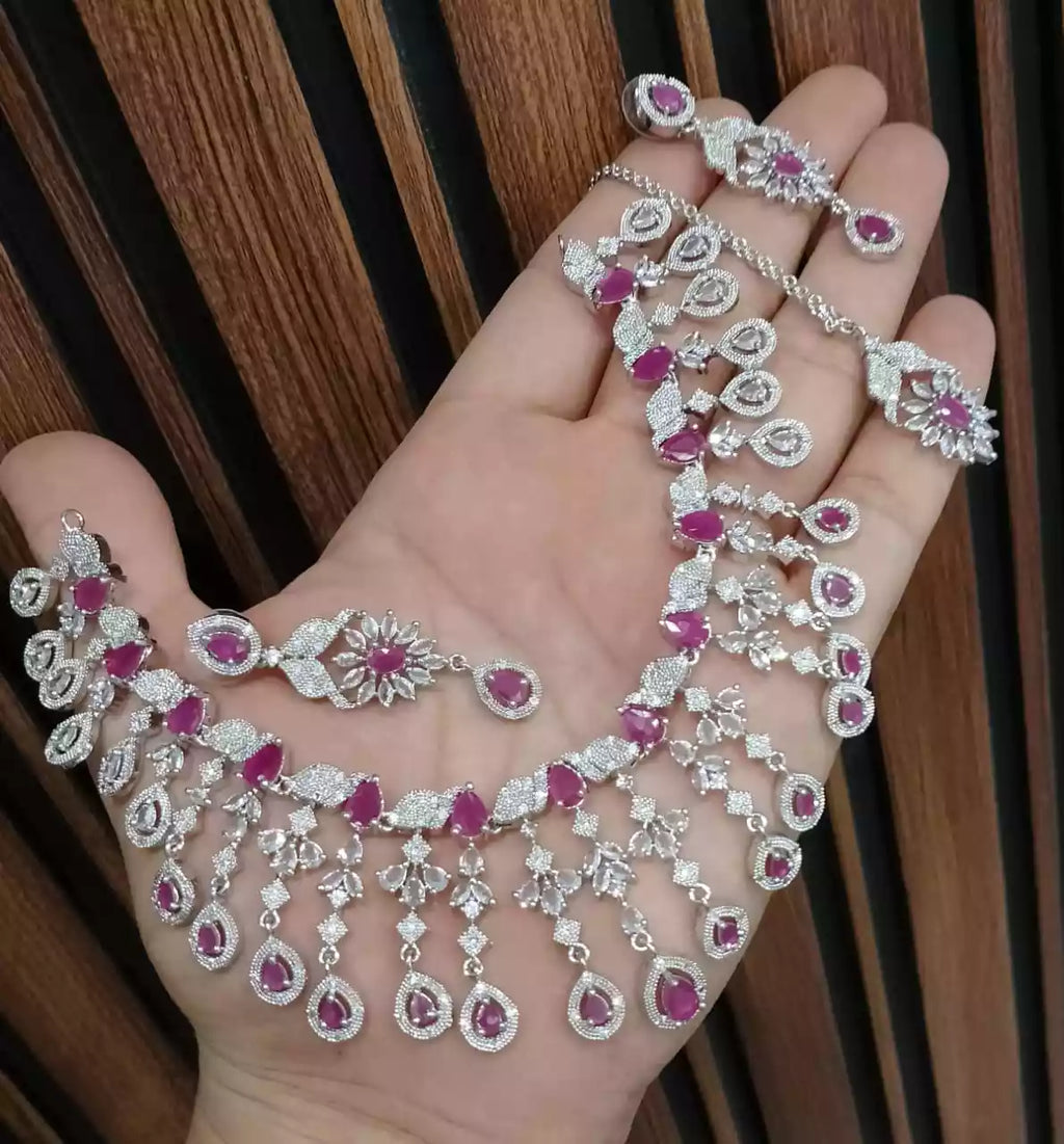 American diamond bridal set