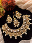 Kundan necklace set with teeka