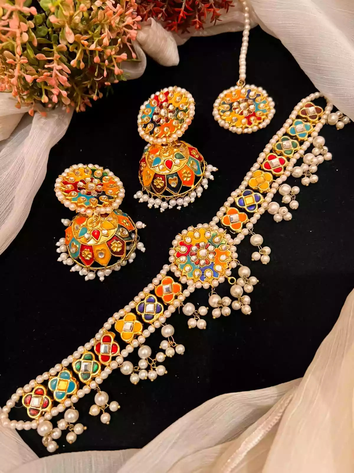 Multi meenakari set