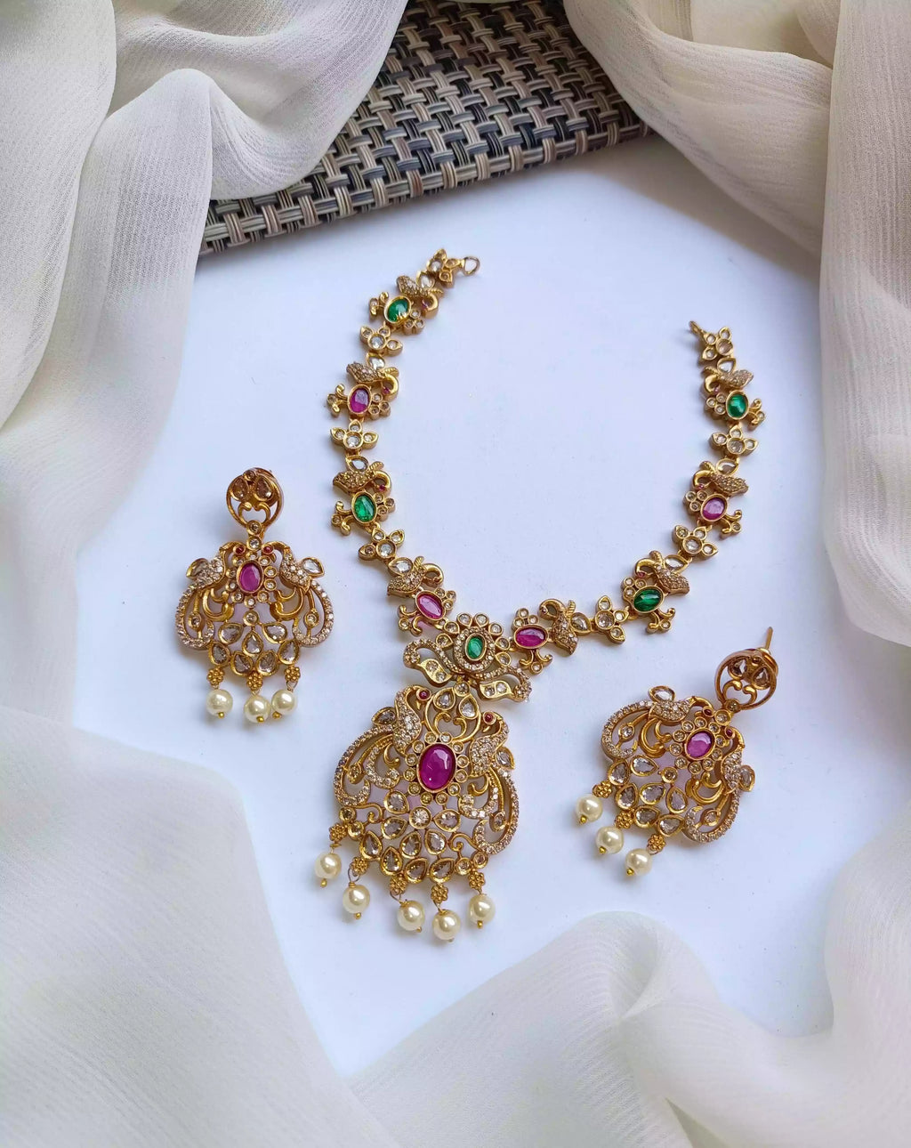 Gold plated south indian set