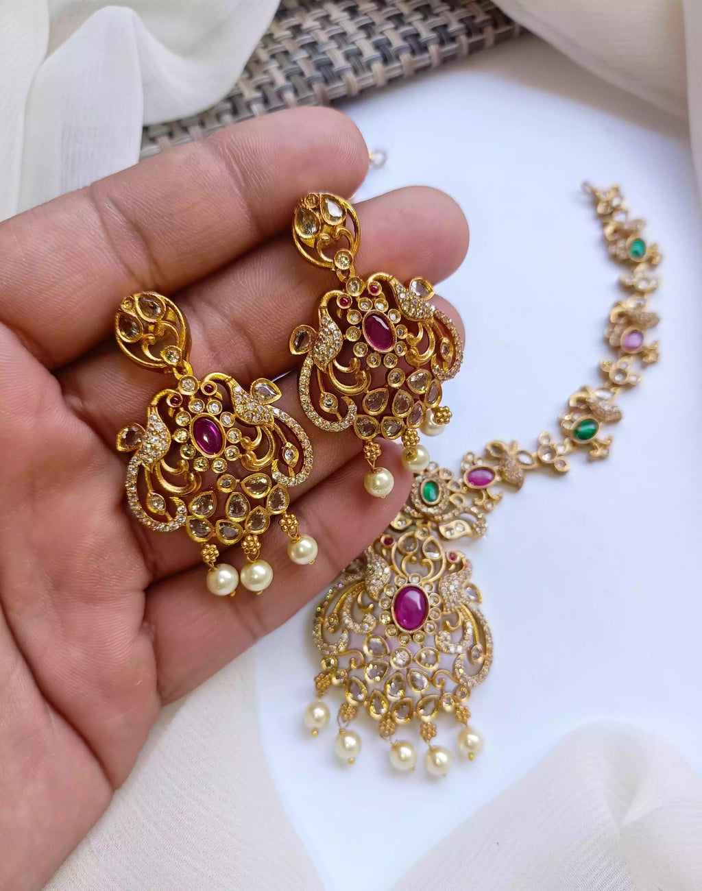 Gold plated south indian set
