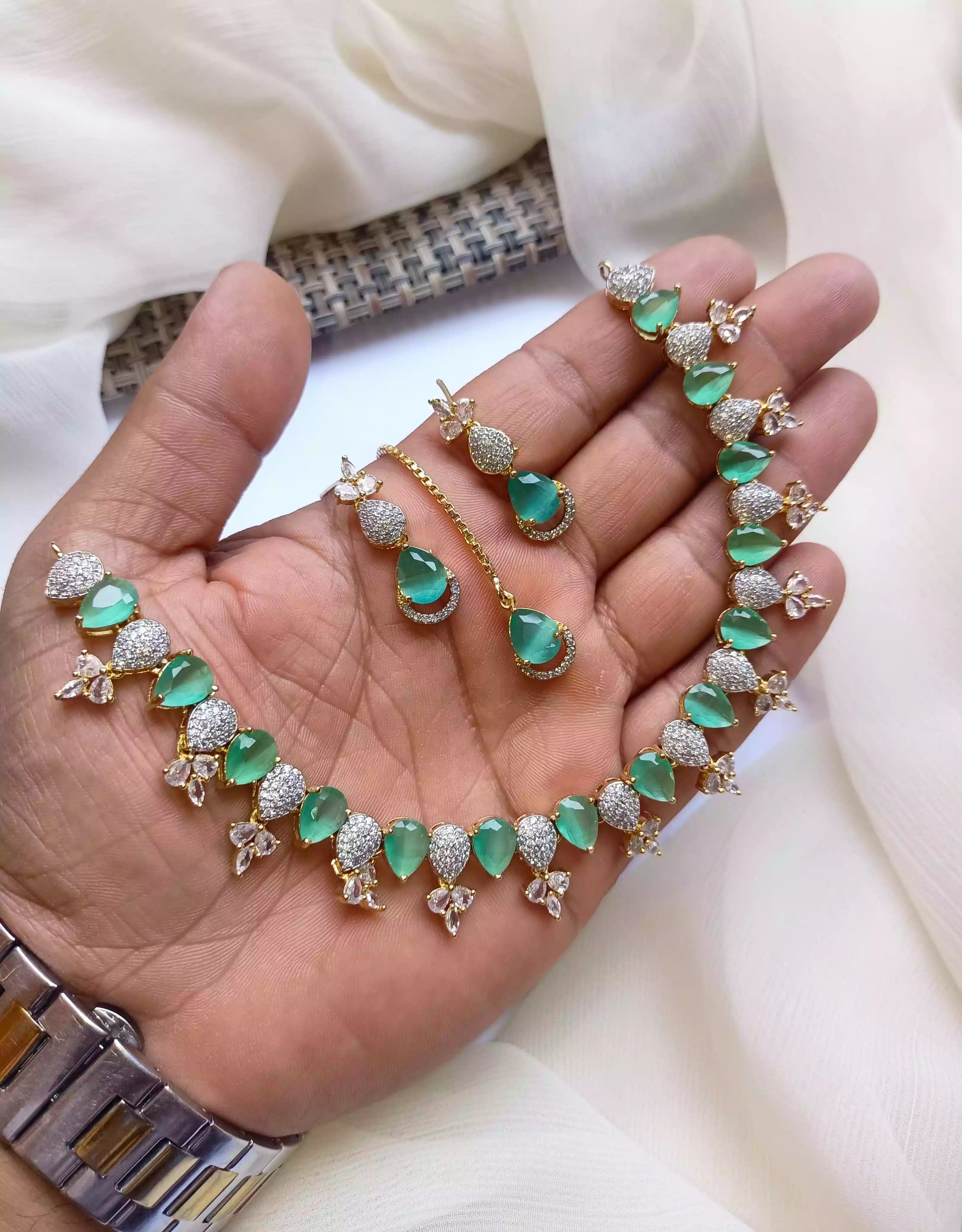 Indian jarao necklace set
