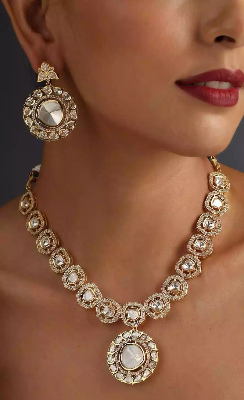Uncut kundan necklace set