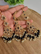 Zircon earrings teeka