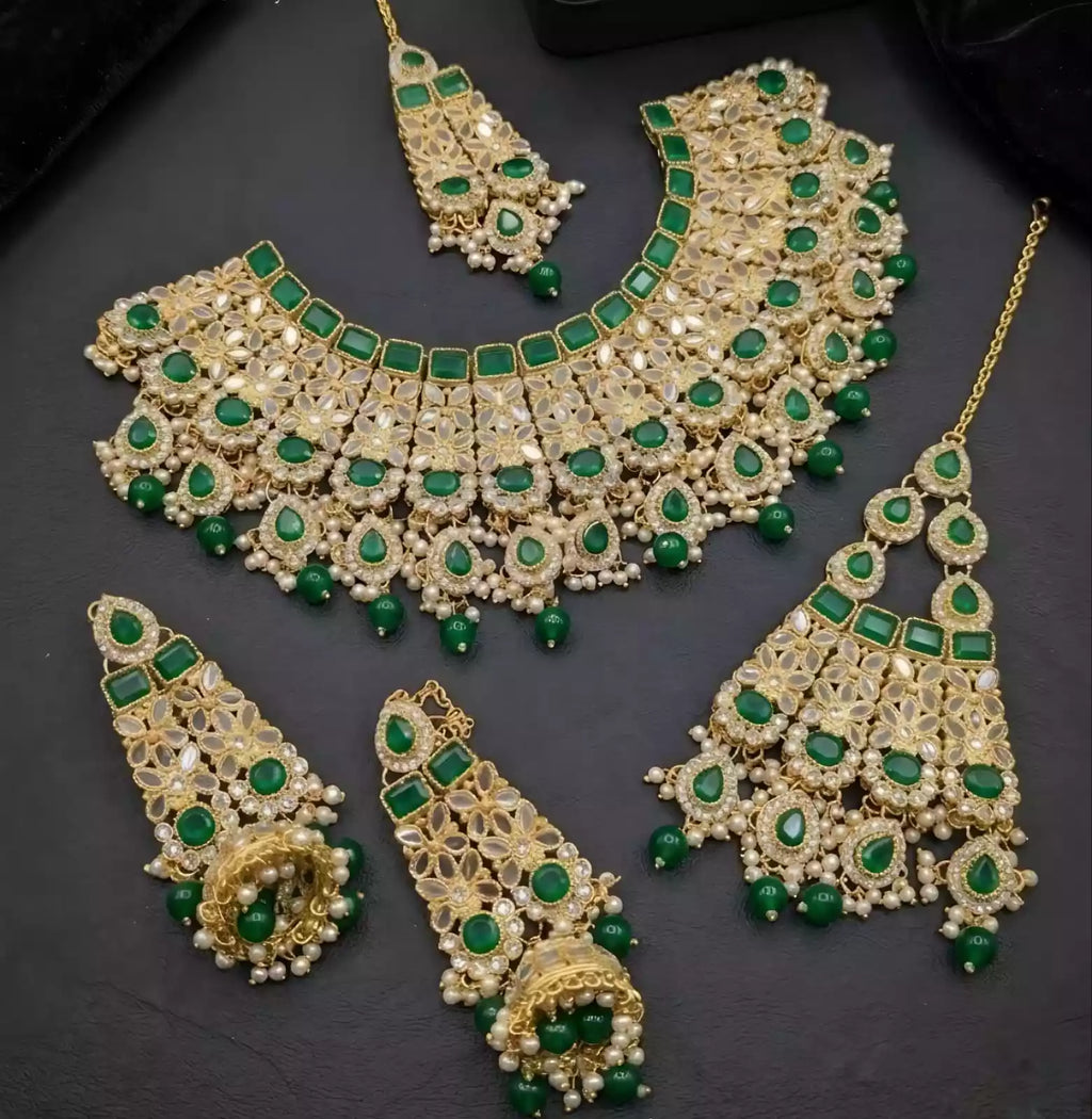 Sheesh kundan bridal set