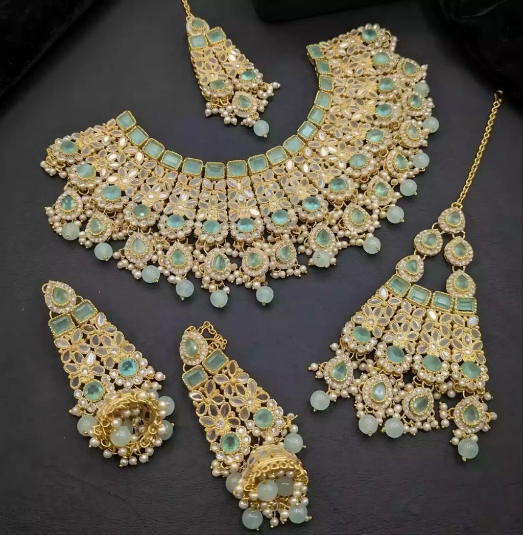 Sheesh kundan bridal set