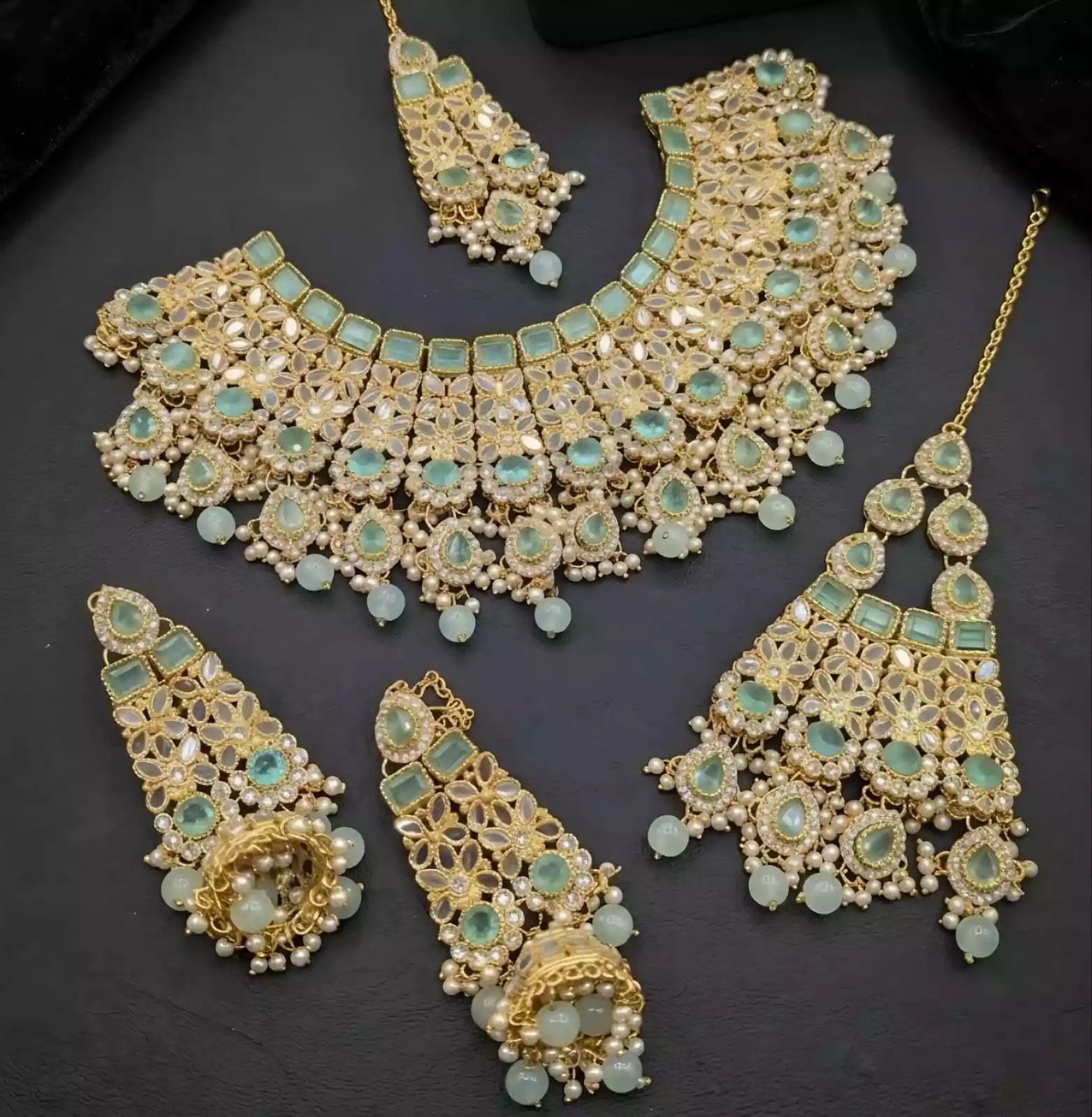Sheesh kundan bridal set