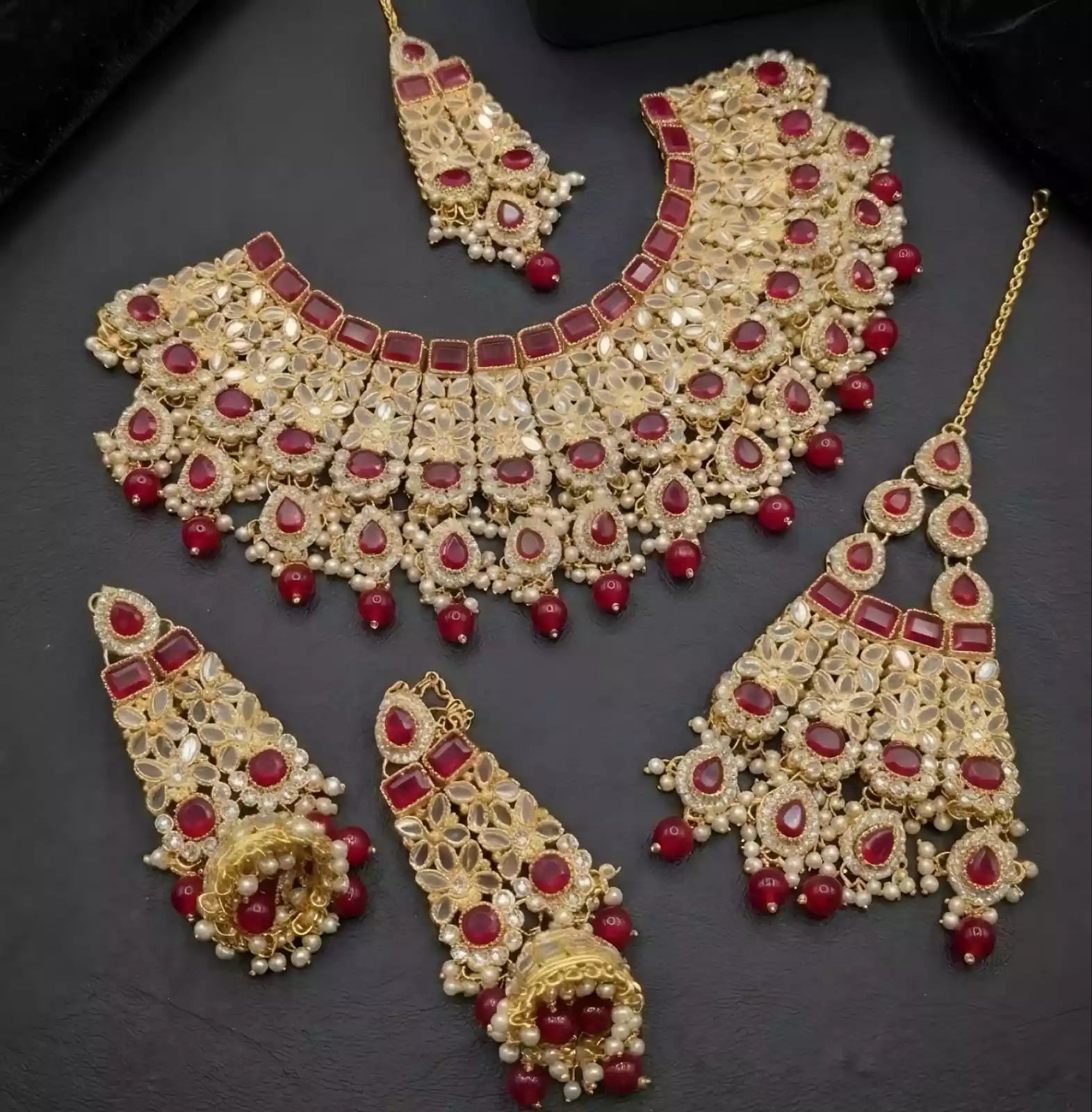Sheesh kundan bridal set
