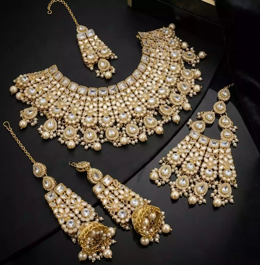 Sheesh kundan bridal set