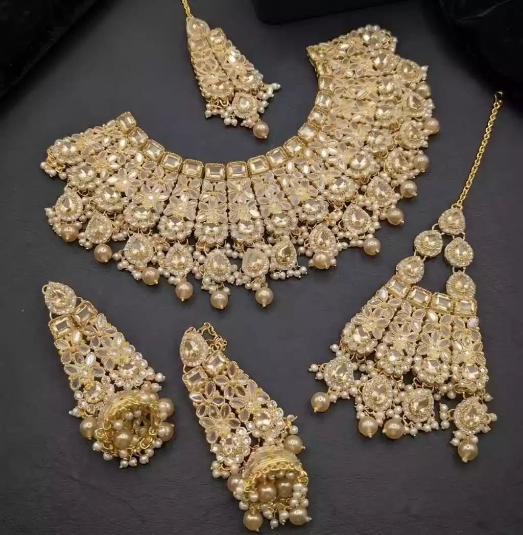 Sheesh kundan bridal set