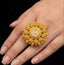 Gold plated floral rajwari ring
